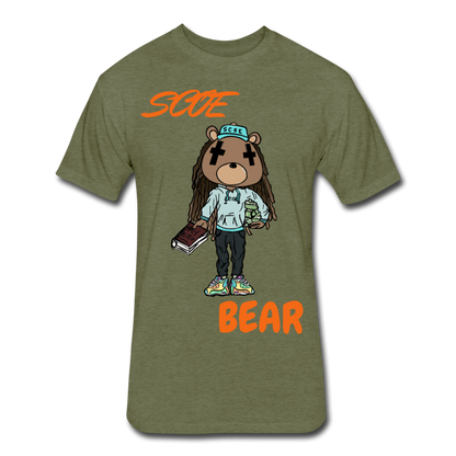 S.C.O.E Bear $ T-Shirt - heather military green