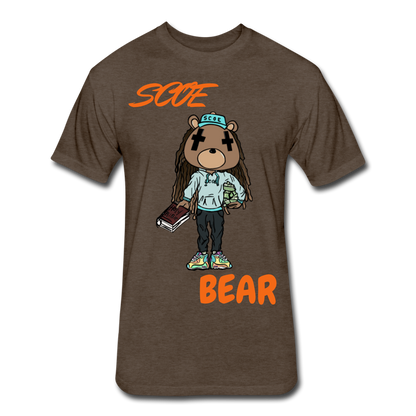 S.C.O.E Bear $ T-Shirt - heather espresso
