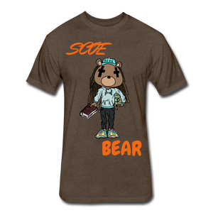 S.C.O.E Bear $ T-Shirt - heather espresso