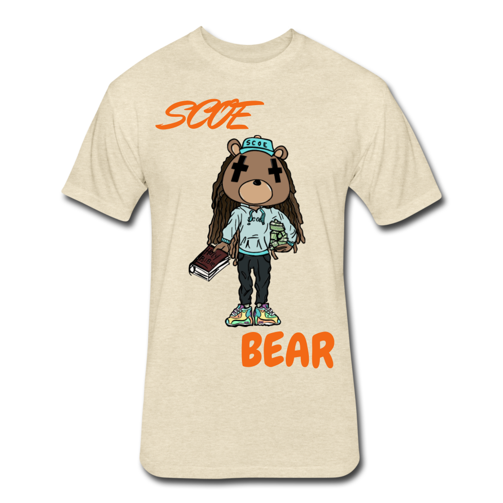 S.C.O.E Bear $ T-Shirt - heather cream