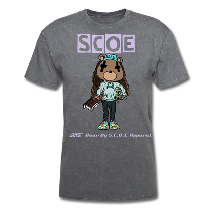 S.C.O.E Bear Vintage Lavender T-Shirt - mineral charcoal gray