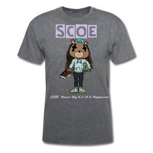 Load image into Gallery viewer, S.C.O.E Bear Vintage Lavender T-Shirt - mineral charcoal gray