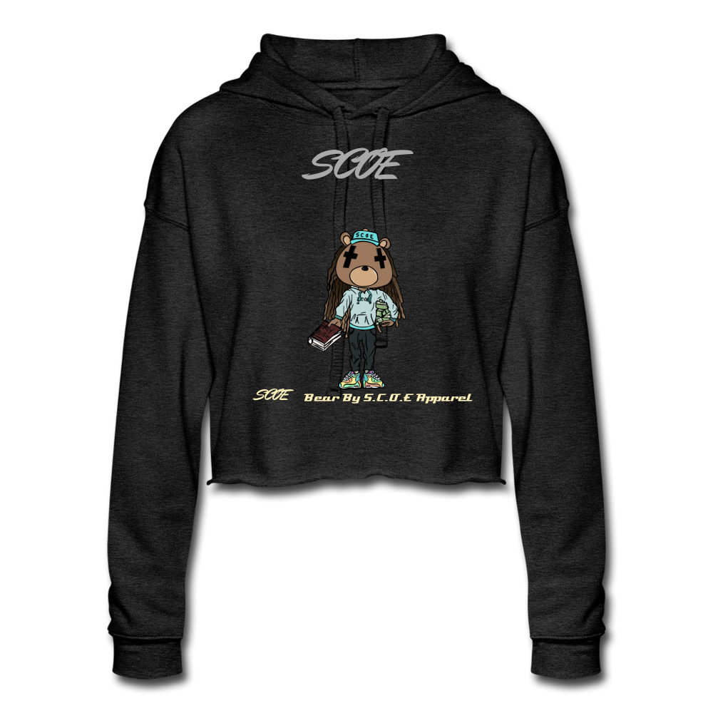 S.C.O.E Bear Cropped Hoodie - deep heather