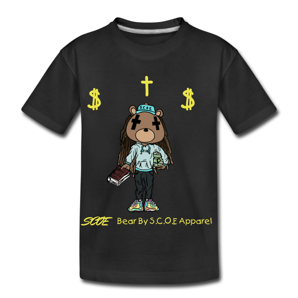 S.C.O.E Bear Kids $ T-Shirt - black