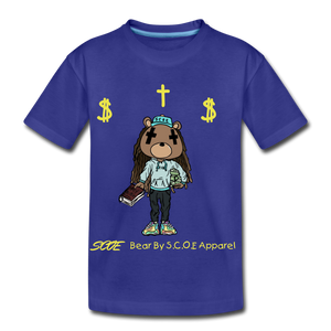 S.C.O.E Bear Kids $ T-Shirt - royal blue