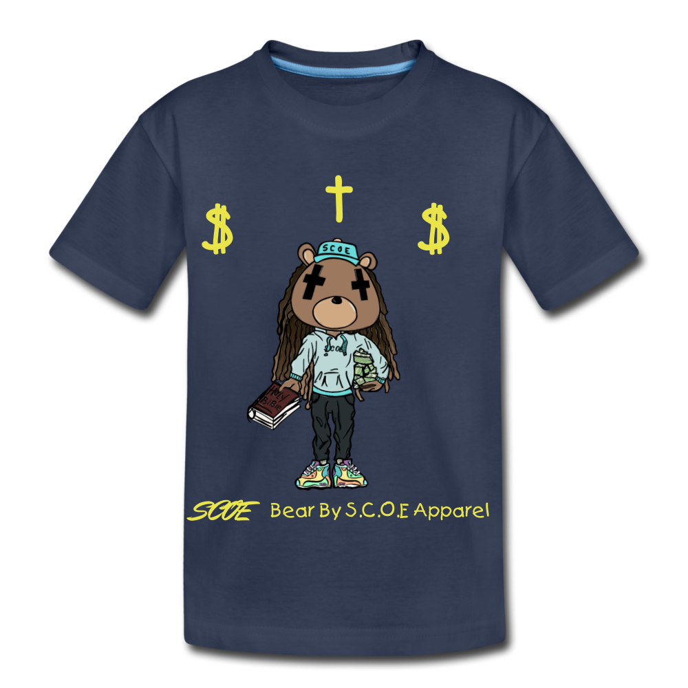 S.C.O.E Bear Kids $ T-Shirt - navy