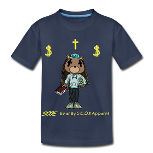S.C.O.E Bear Kids $ T-Shirt - navy