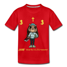 Load image into Gallery viewer, S.C.O.E Bear Kids $ T-Shirt - red