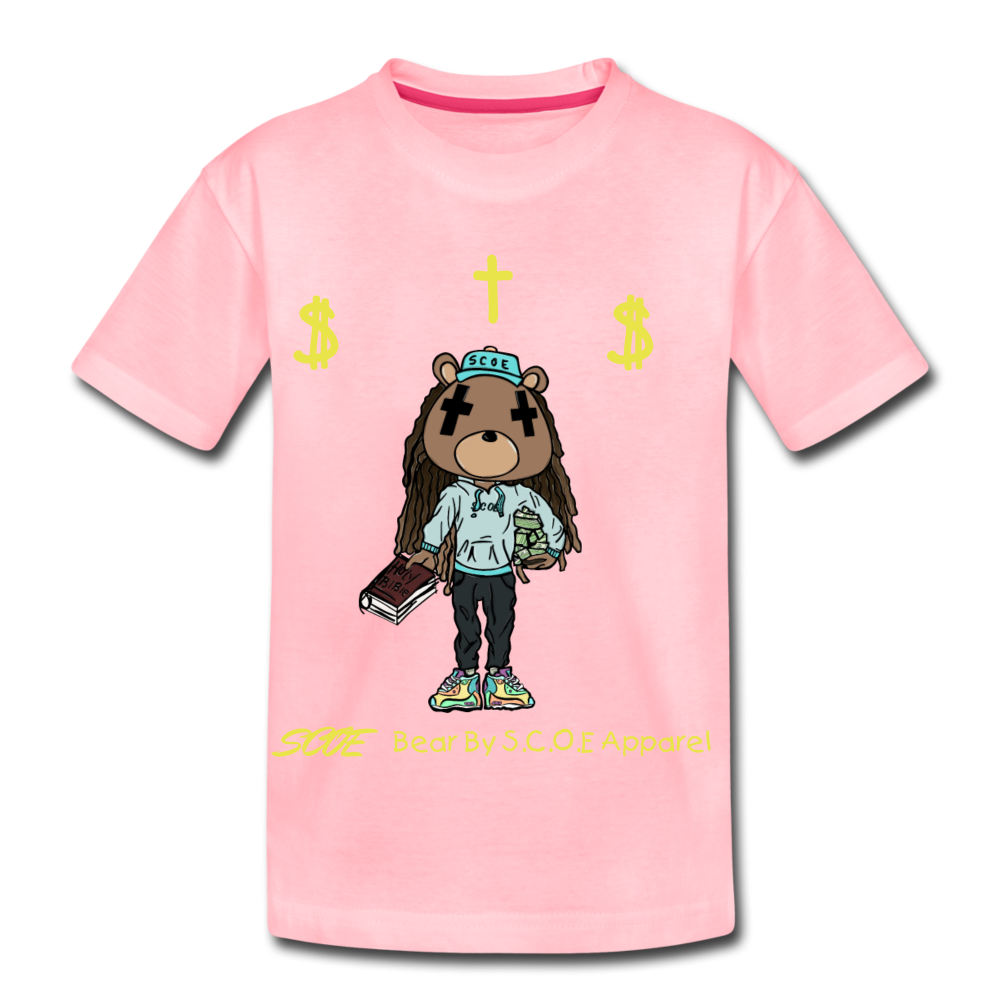 S.C.O.E Bear Kids $ T-Shirt - pink