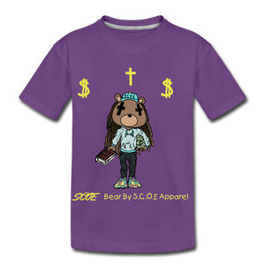 S.C.O.E Bear Kids $ T-Shirt - purple