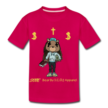 Load image into Gallery viewer, S.C.O.E Bear Kids $ T-Shirt - dark pink