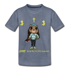 Load image into Gallery viewer, S.C.O.E Bear Kids $ T-Shirt - heather blue