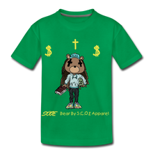 Load image into Gallery viewer, S.C.O.E Bear Kids $ T-Shirt - kelly green