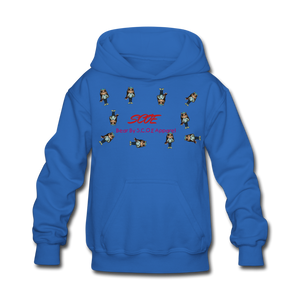 S.C.O.E Bear Kids Hoodie - royal blue