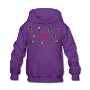 S.C.O.E Bear Kids Hoodie - purple