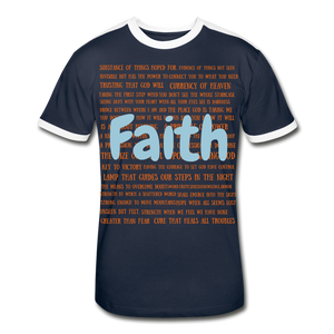 S.C.O.E Bear "Faith Is" T-Shirt - navy/white