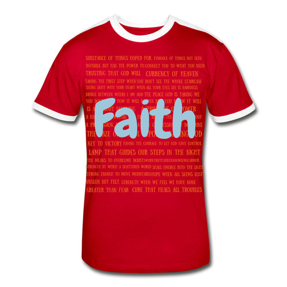 S.C.O.E Bear "Faith Is" T-Shirt - red/white
