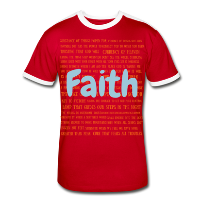 S.C.O.E Bear "Faith Is" T-Shirt - red/white