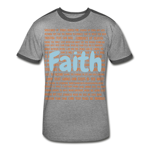 S.C.O.E Bear "Faith Is" T-Shirt - heather gray/charcoal