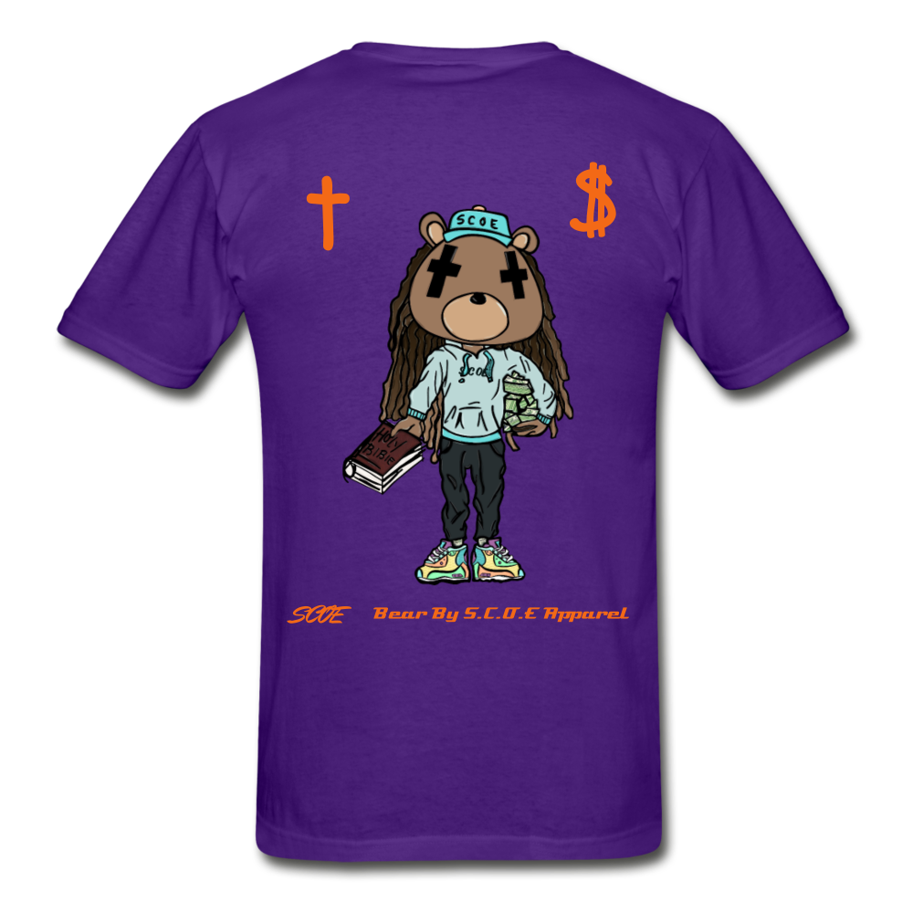 S.C.O.E Bear "Faith Is" T-Shirt - purple