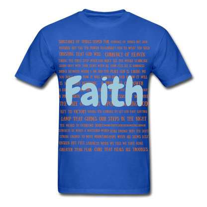 S.C.O.E Bear "Faith Is" T-Shirt - royal blue