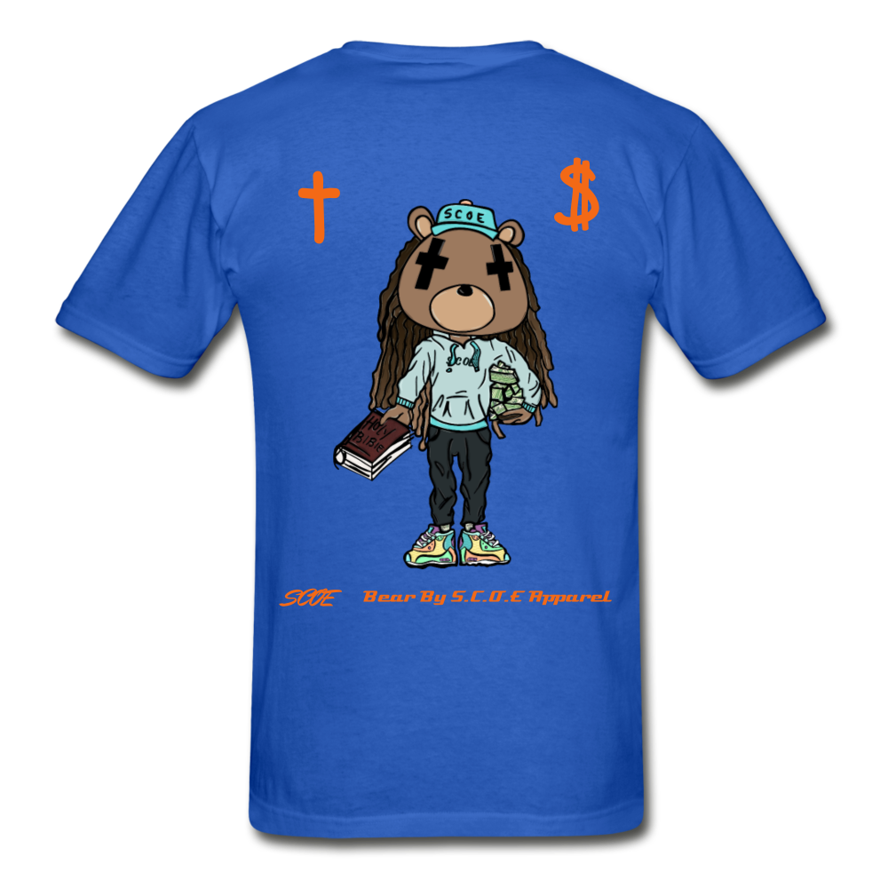 S.C.O.E Bear "Faith Is" T-Shirt - royal blue