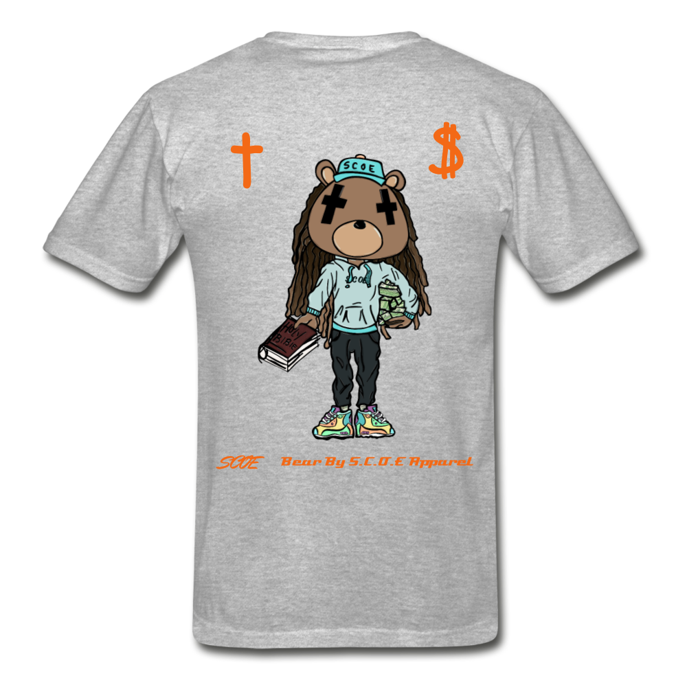 S.C.O.E Bear "Faith Is" T-Shirt - heather gray