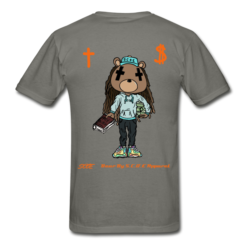 S.C.O.E Bear "Faith Is" T-Shirt - charcoal