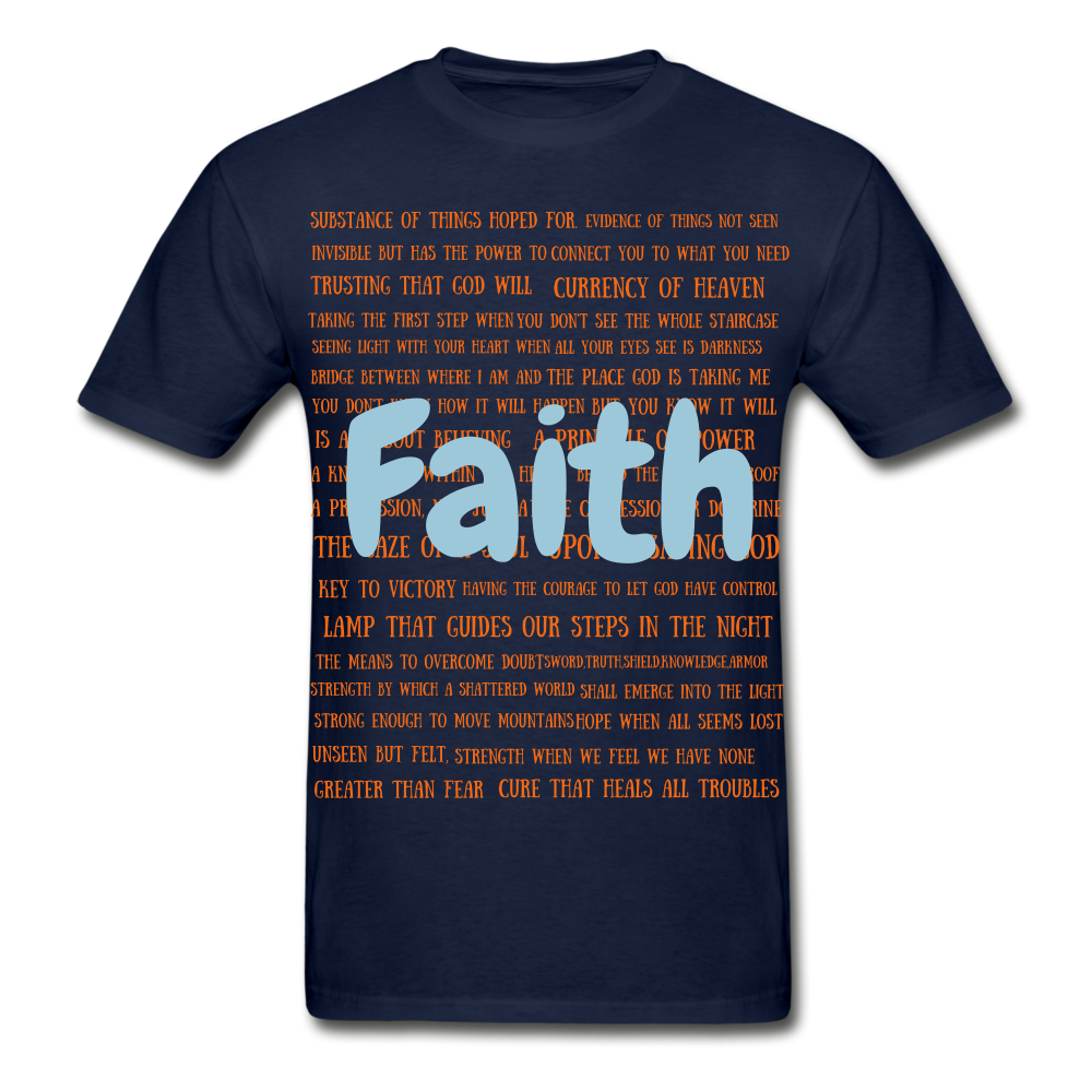 S.C.O.E Bear "Faith Is" T-Shirt - navy