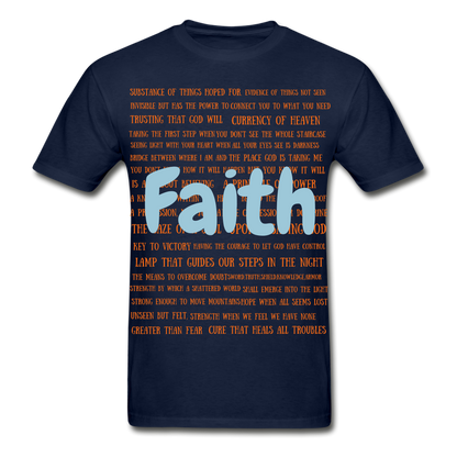 S.C.O.E Bear "Faith Is" T-Shirt - navy