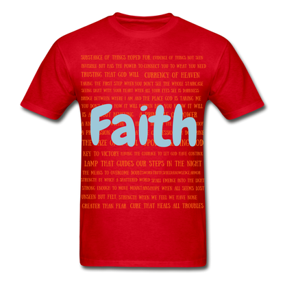 S.C.O.E Bear "Faith Is" T-Shirt - red