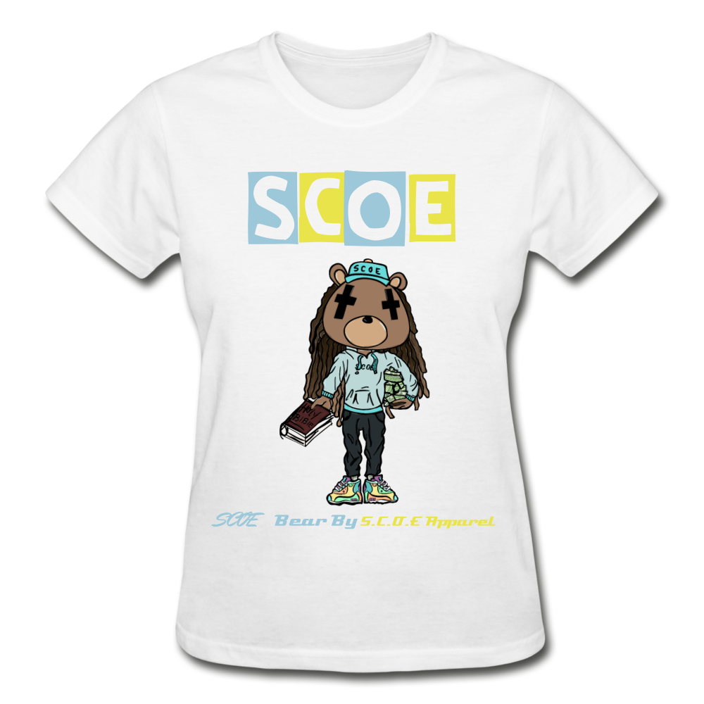 S.C.O.E Bear Ladies T-Shirt - white