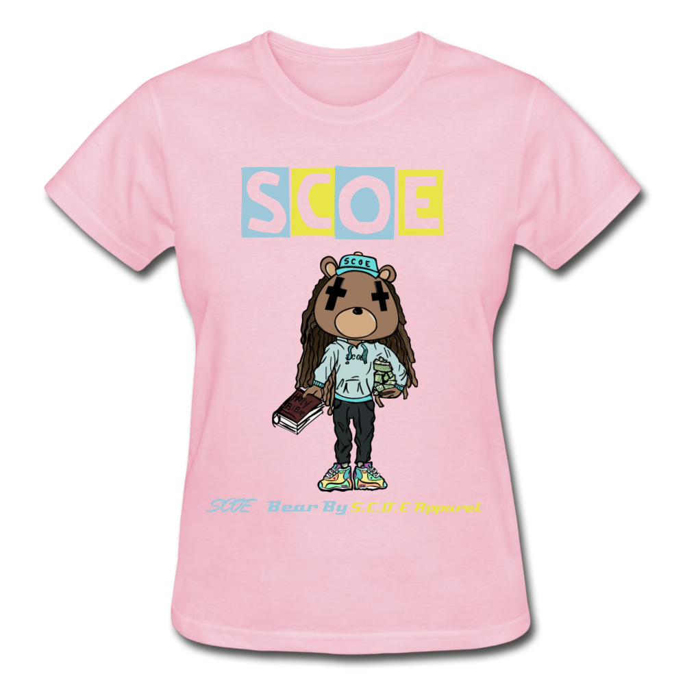 S.C.O.E Bear Ladies T-Shirt - light pink