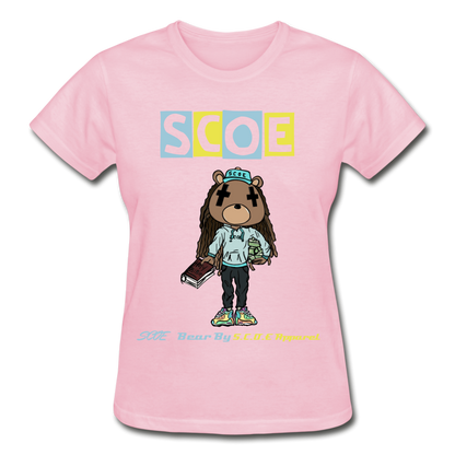 S.C.O.E Bear Ladies T-Shirt - light pink