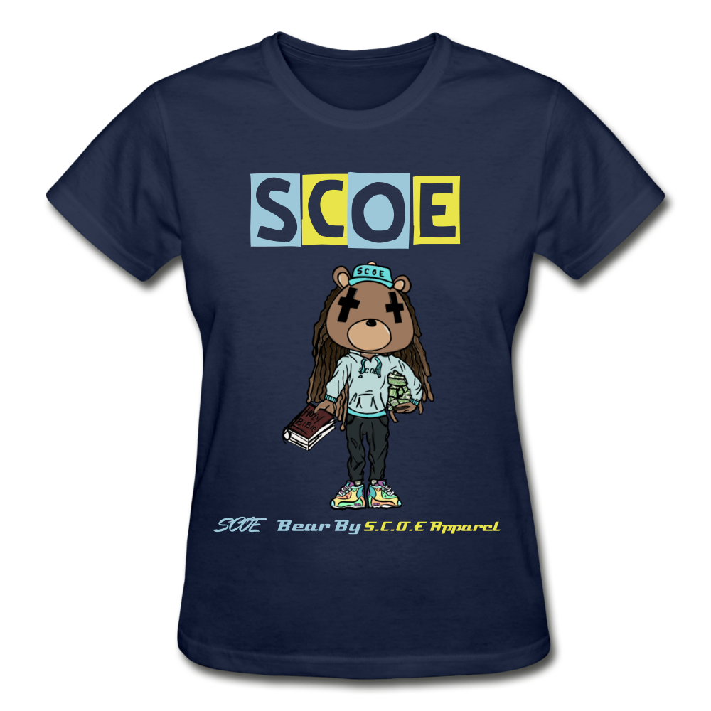 S.C.O.E Bear Ladies T-Shirt - navy