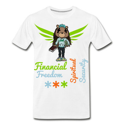 S.C.O.E Bear Financial Freedom x Spiritual Security T-Shirt - white