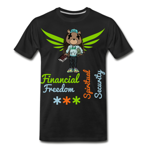 S.C.O.E Bear Financial Freedom x Spiritual Security T-Shirt - black