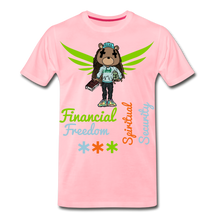 Load image into Gallery viewer, S.C.O.E Bear Financial Freedom x Spiritual Security T-Shirt - pink