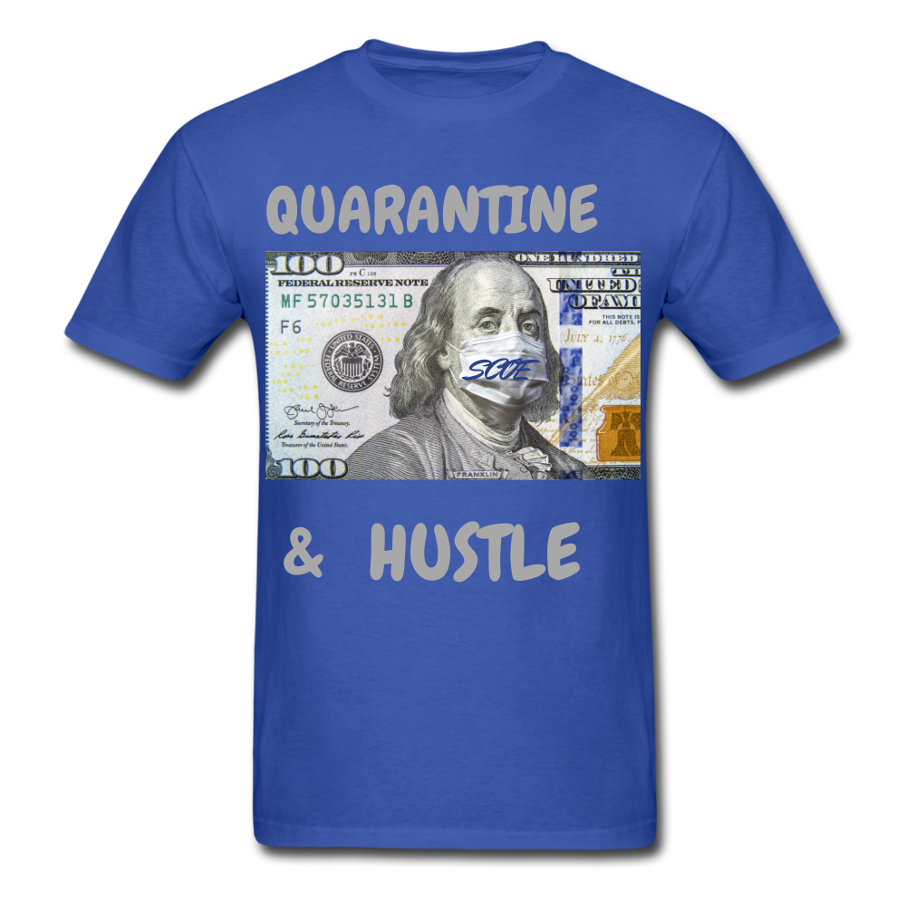 S.C.O.E Quarantine & Hustle T-Shirt - royal blue