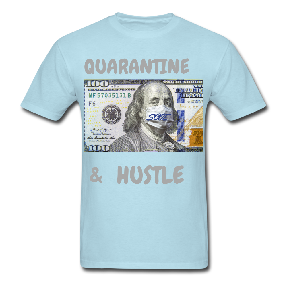 S.C.O.E Quarantine & Hustle T-Shirt - powder blue