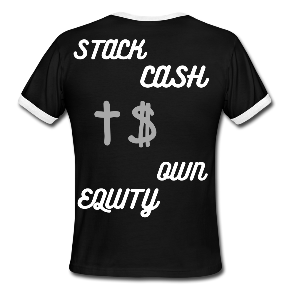 S.C.O.E Faith + Money Ringer T-Shirt - black/white