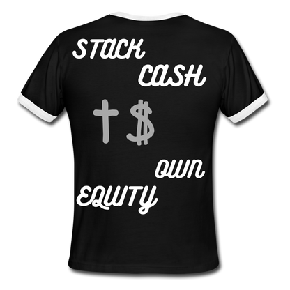 S.C.O.E Faith + Money Ringer T-Shirt - black/white