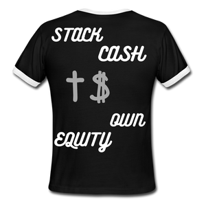S.C.O.E Faith + Money Ringer T-Shirt - black/white