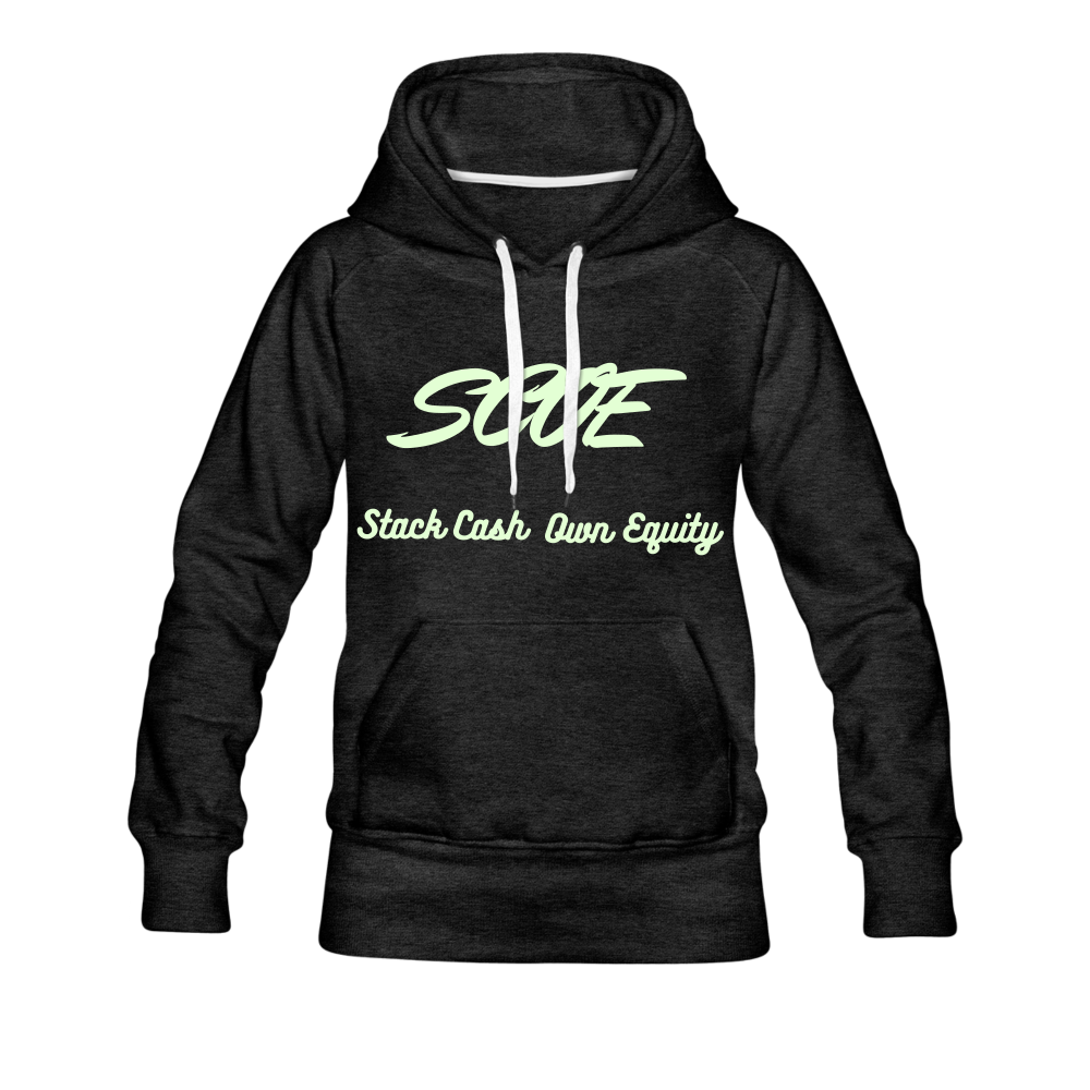 S.C.O.E Women's Glow Hoodie - charcoal gray