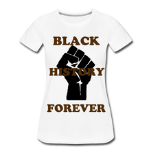 Load image into Gallery viewer, S.C.O.E Women’s Black History Forever T-Shirt - white
