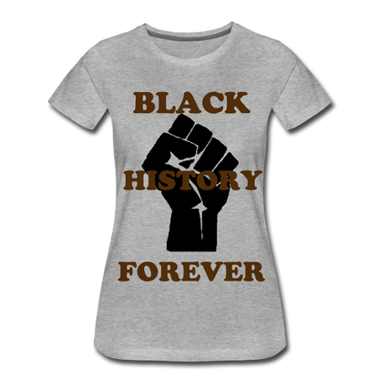 S.C.O.E Women’s Black History Forever T-Shirt - heather gray