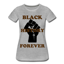 Load image into Gallery viewer, S.C.O.E Women’s Black History Forever T-Shirt - heather gray