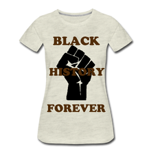 Load image into Gallery viewer, S.C.O.E Women’s Black History Forever T-Shirt - heather oatmeal