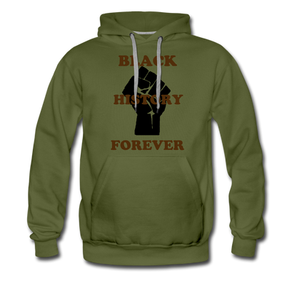 S.C.O.E Black History Forever Hoodie - olive green